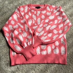 Pink Leopard print sweater